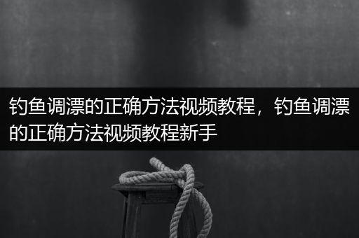 钓鱼调漂的正确方法视频教程，钓鱼调漂的正确方法视频教程新手