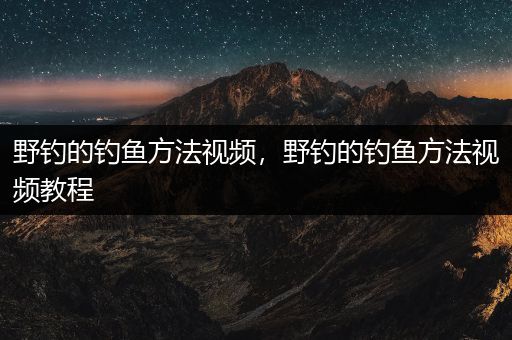 野钓的钓鱼方法视频，野钓的钓鱼方法视频教程