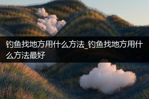 钓鱼找地方用什么方法_钓鱼找地方用什么方法最好